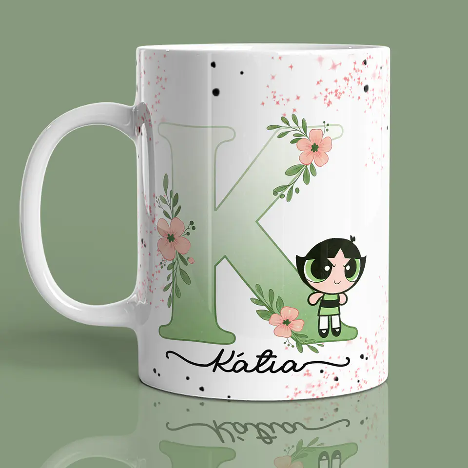 Alfabeto Floral Docinho - Canecas 8