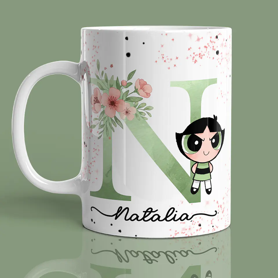 Alfabeto Floral Docinho - Canecas 9
