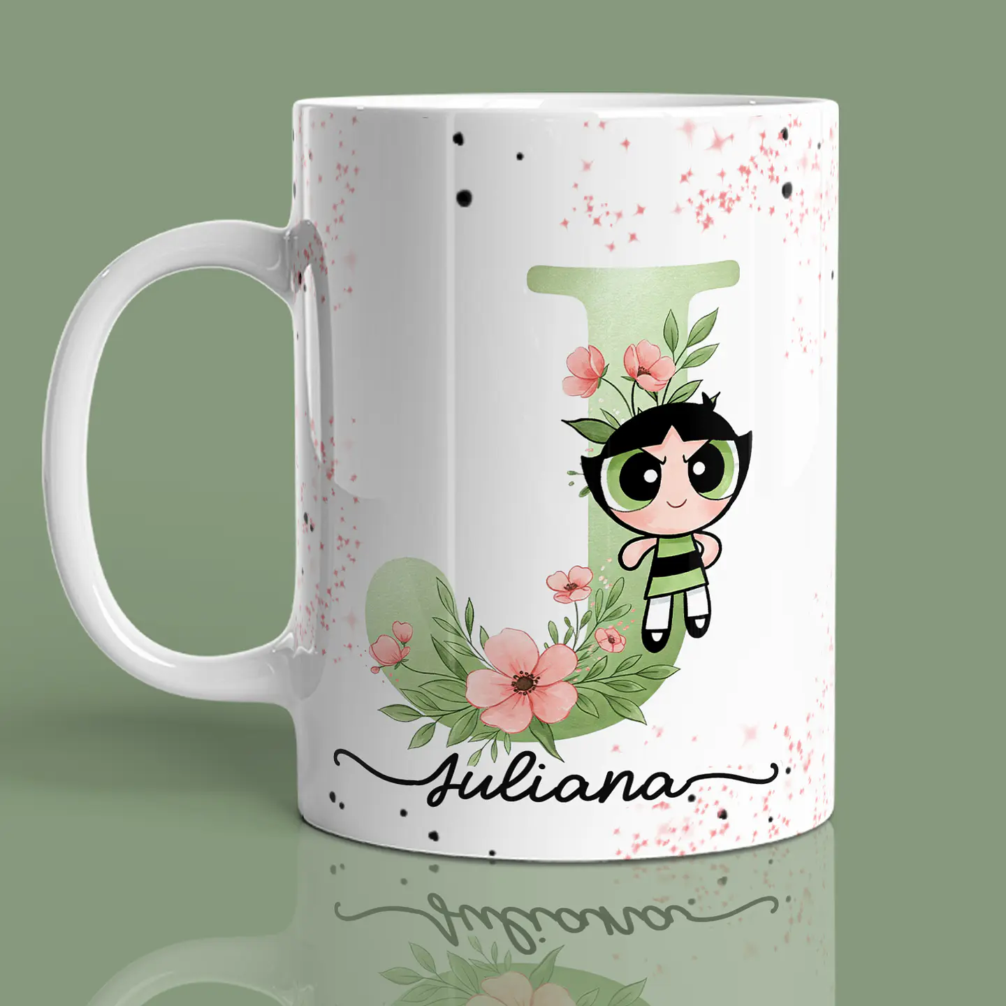 Alfabeto Floral Docinho - Canecas 10