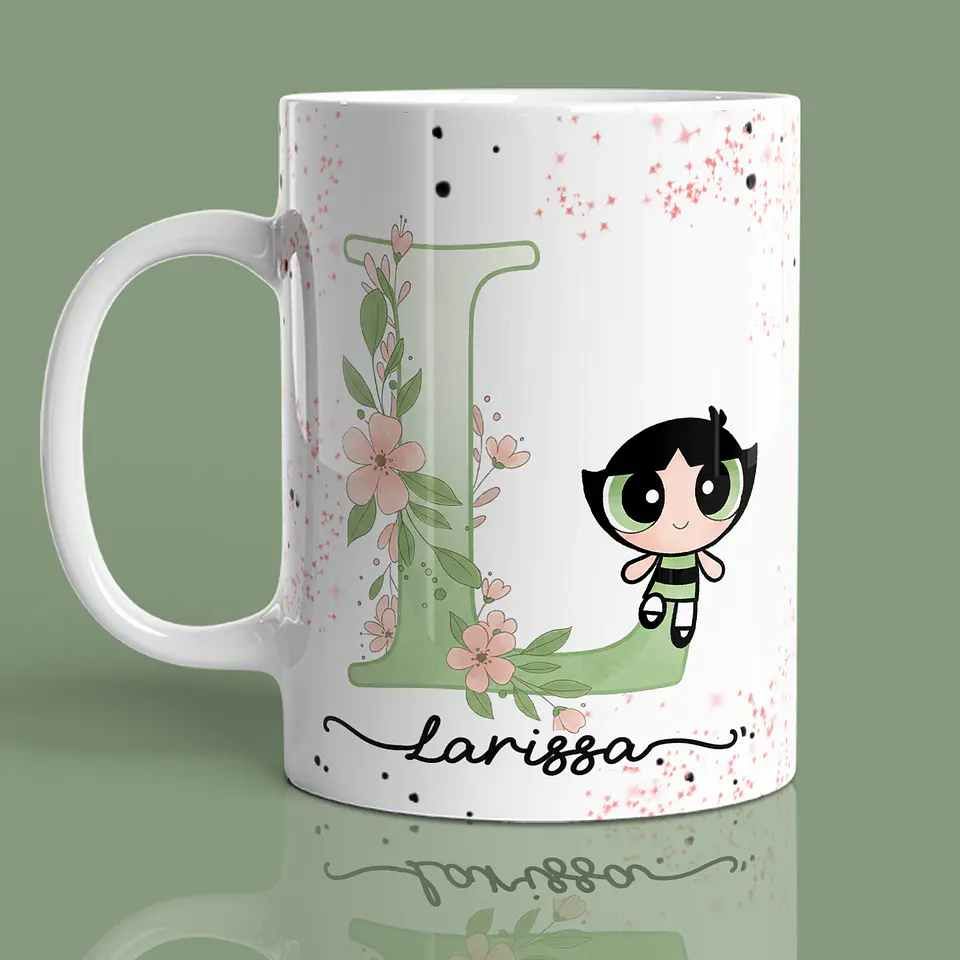 Alfabeto Floral Docinho - Canecas 11
