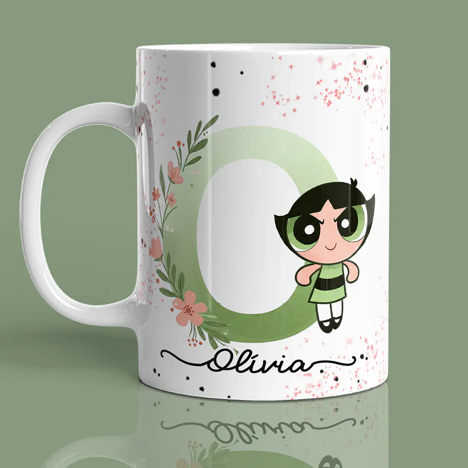 Alfabeto Floral Docinho - Canecas 12