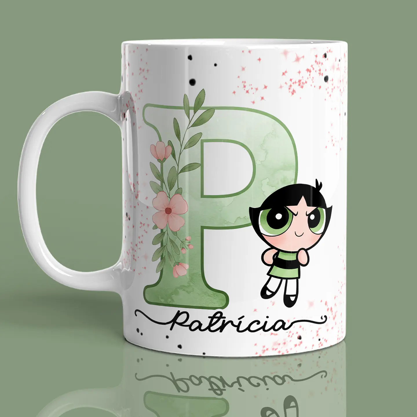 Alfabeto Floral Docinho - Canecas 13