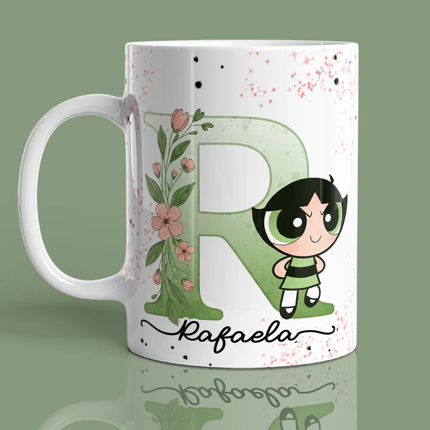 Alfabeto Floral Docinho - Canecas 15