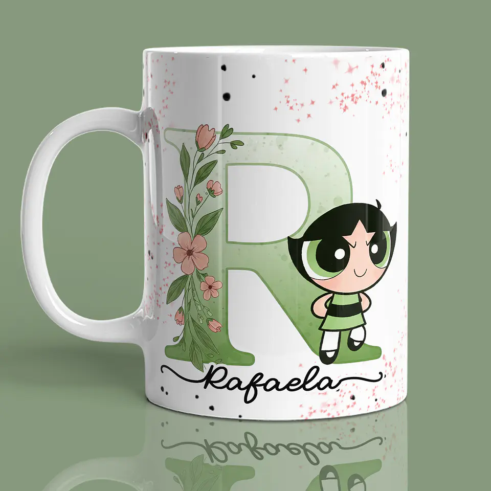 Alfabeto Floral Docinho - Canecas 15