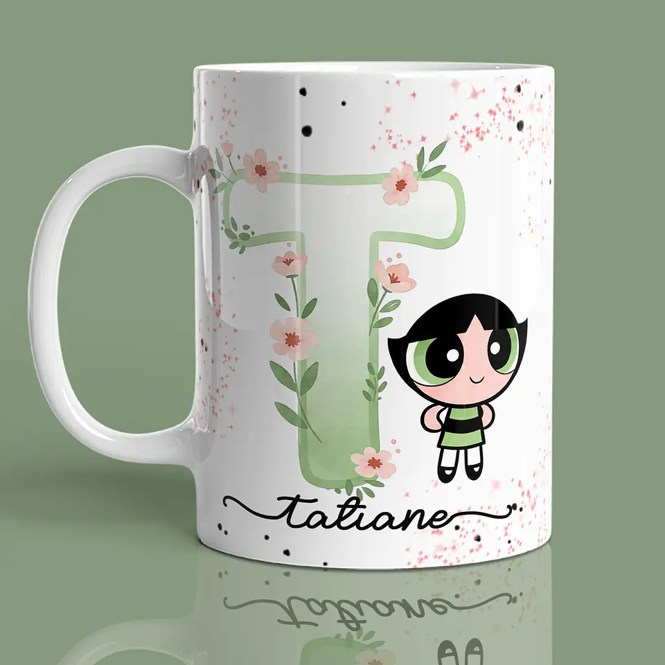 Alfabeto Floral Docinho - Canecas 16