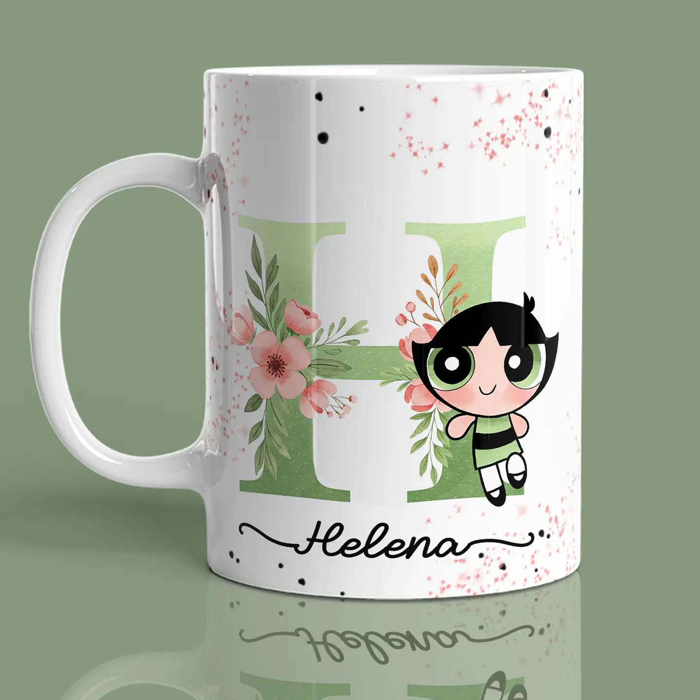 Alfabeto Floral Docinho - Canecas 18