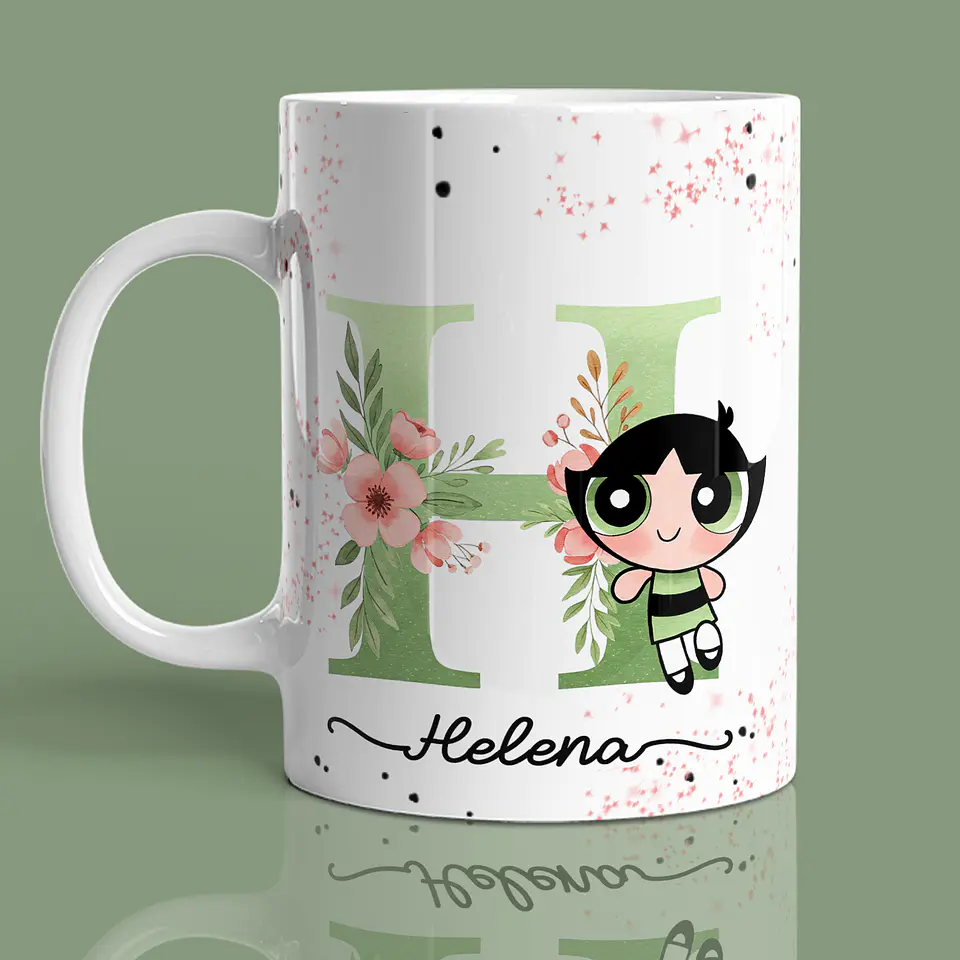 Alfabeto Floral Docinho - Canecas 18