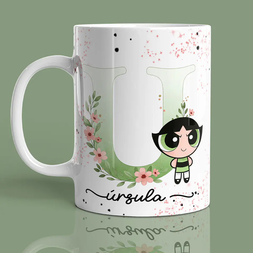 Alfabeto Floral Docinho - Canecas 19