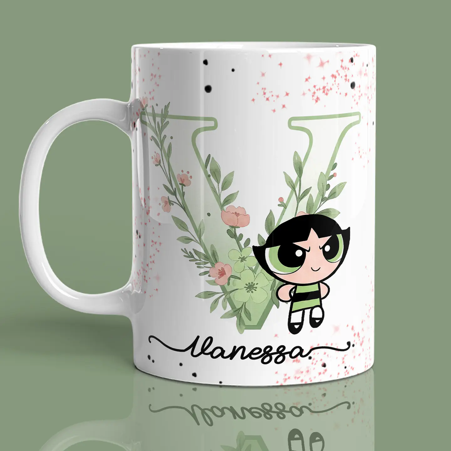 Alfabeto Floral Docinho - Canecas 20