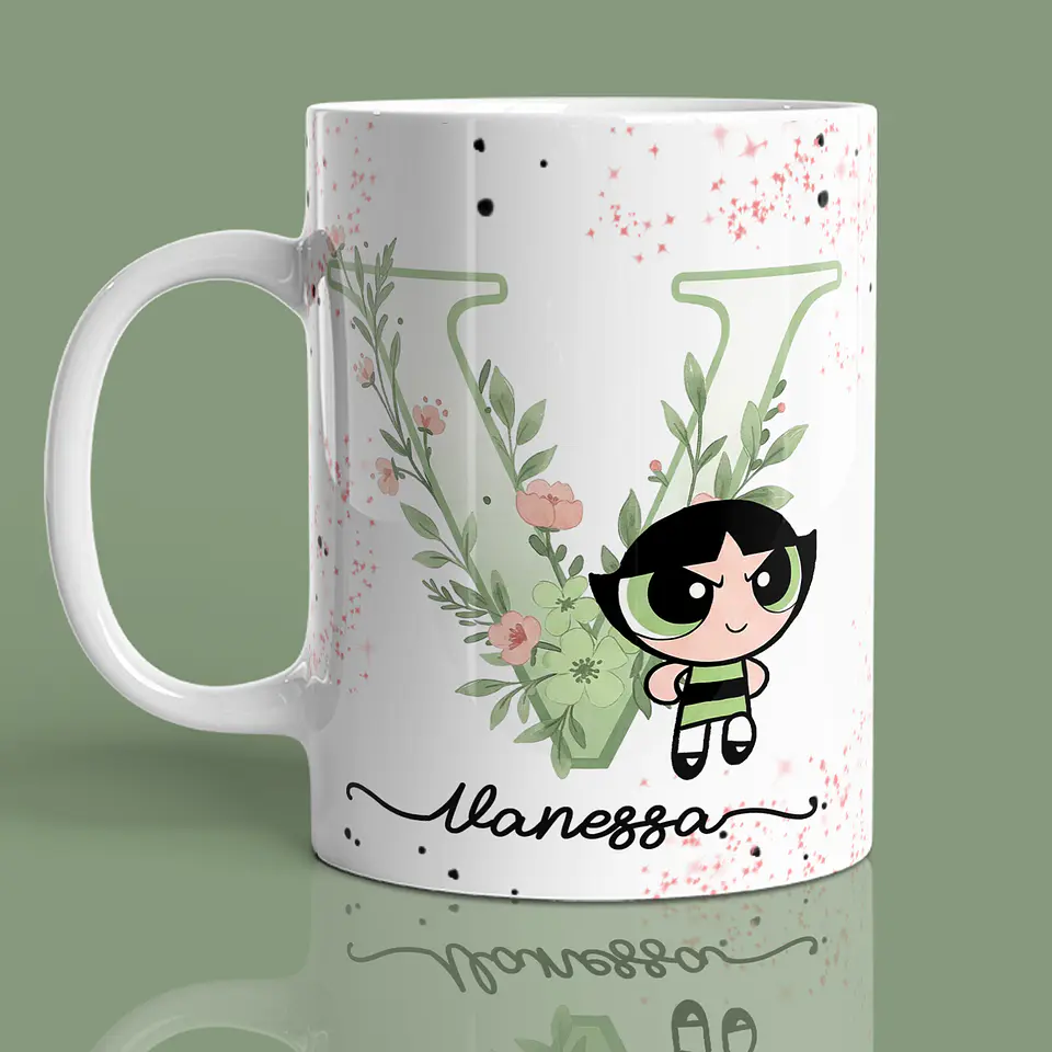 Alfabeto Floral Docinho - Canecas 20