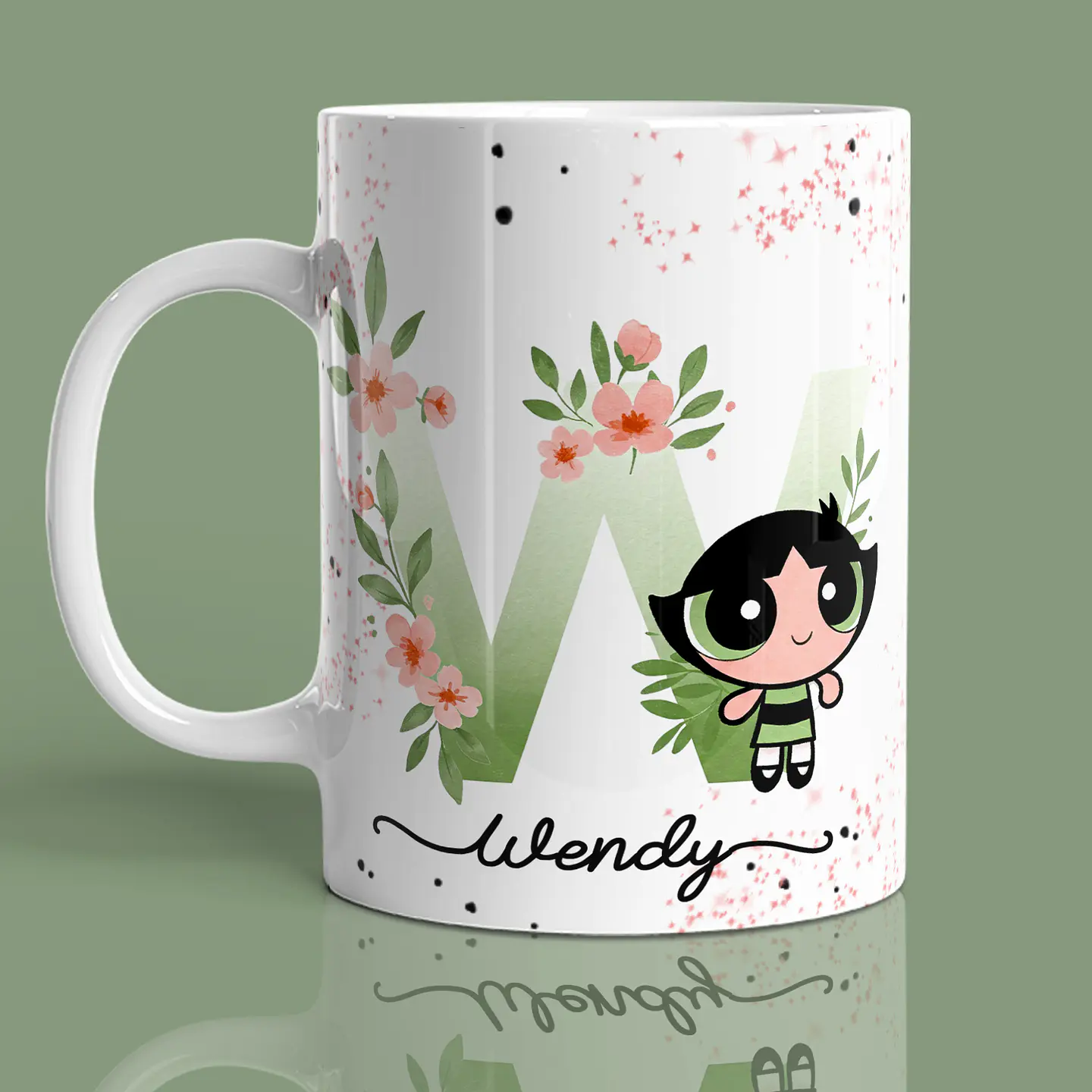 Alfabeto Floral Docinho - Canecas 21