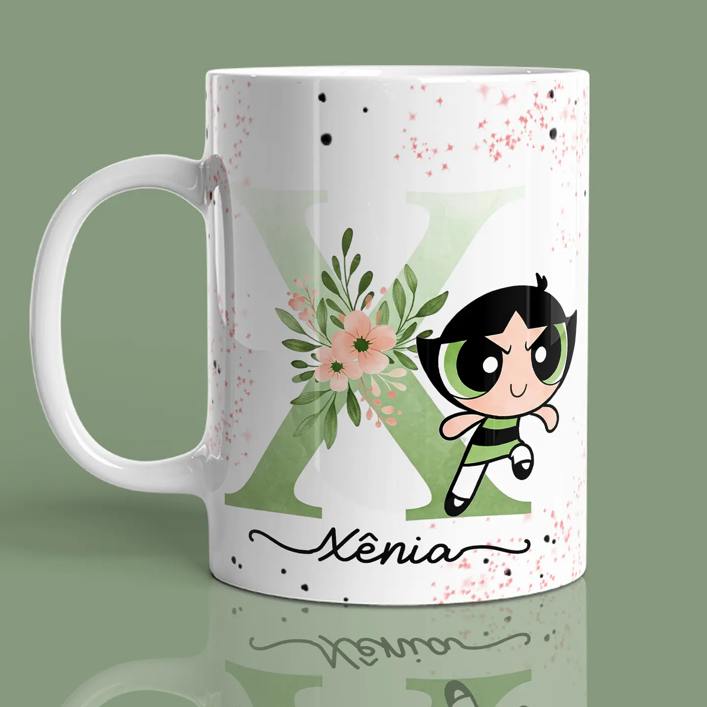 Alfabeto Floral Docinho - Canecas 22
