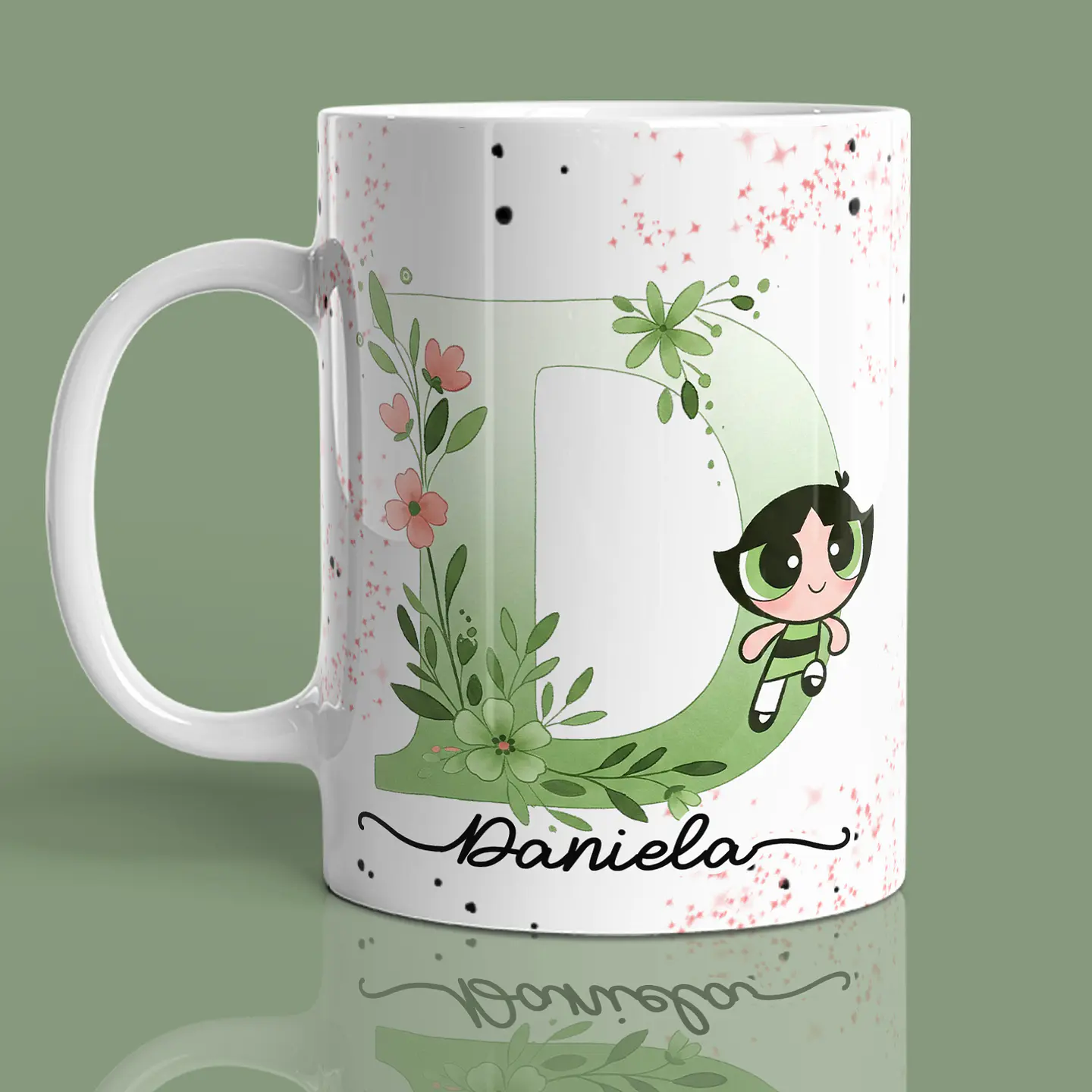 Alfabeto Floral Docinho - Canecas 23