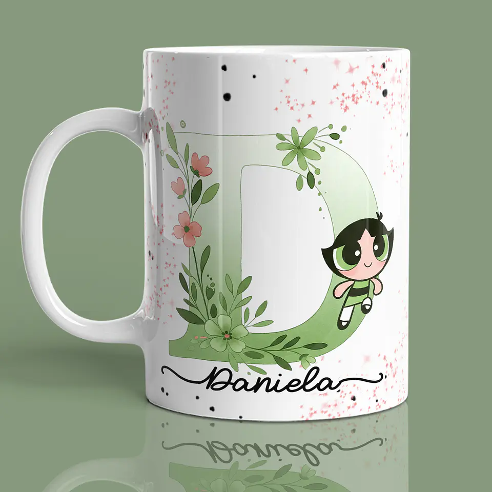 Alfabeto Floral Docinho - Canecas 23