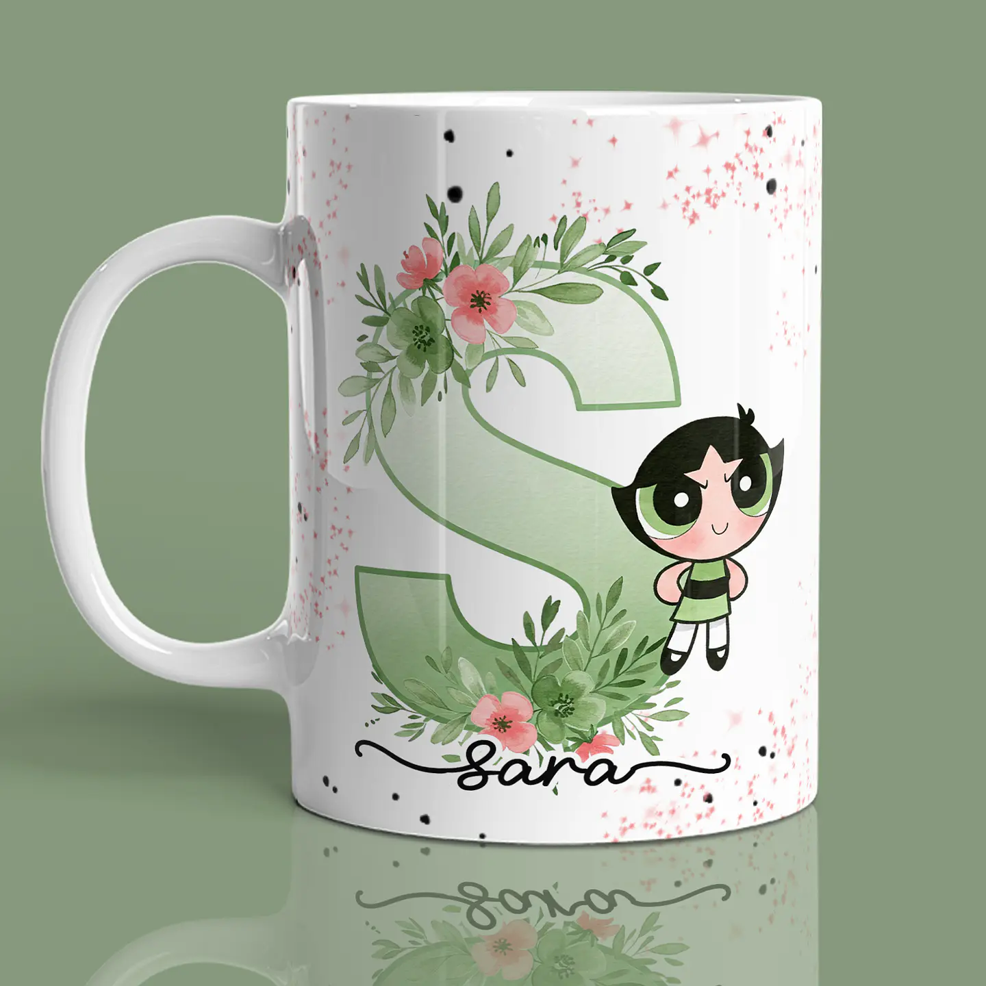 Alfabeto Floral Docinho - Canecas 24