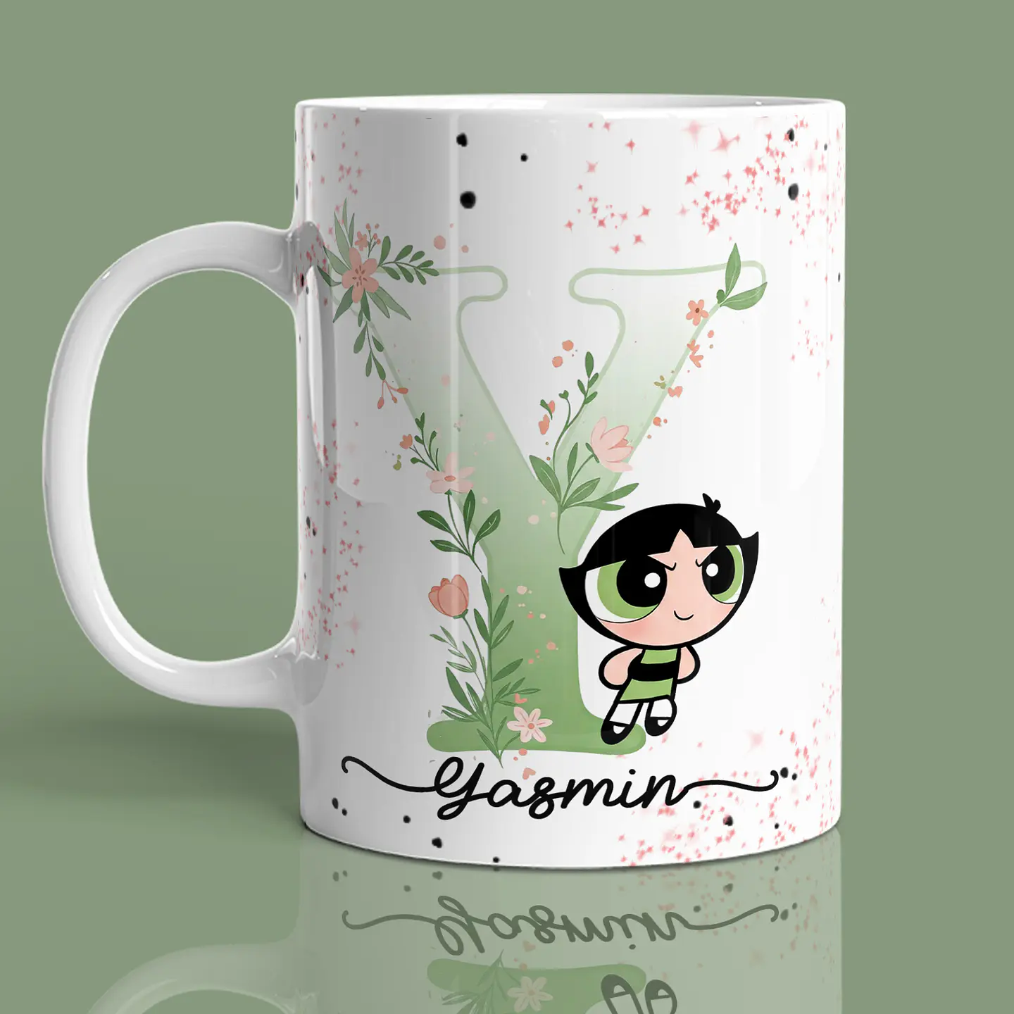 Alfabeto Floral Docinho - Canecas 26
