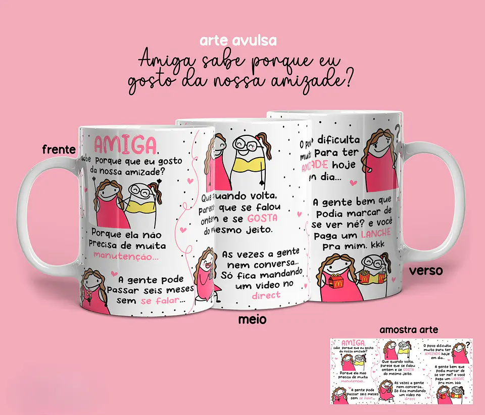 Amiga Sabe Porque Eu Gosto da Nossa Amizade? - Caneca 1