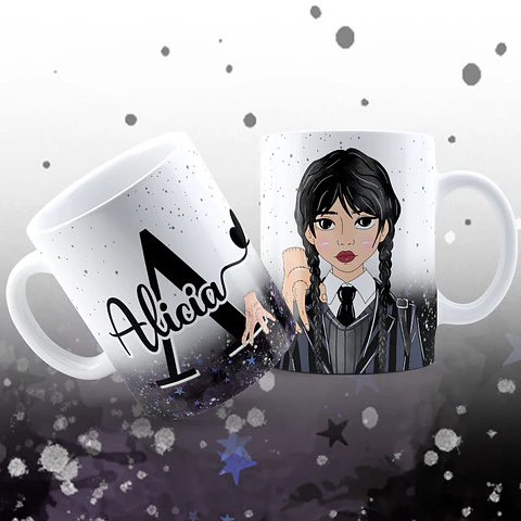 Alfabeto Wandinha - Canecas