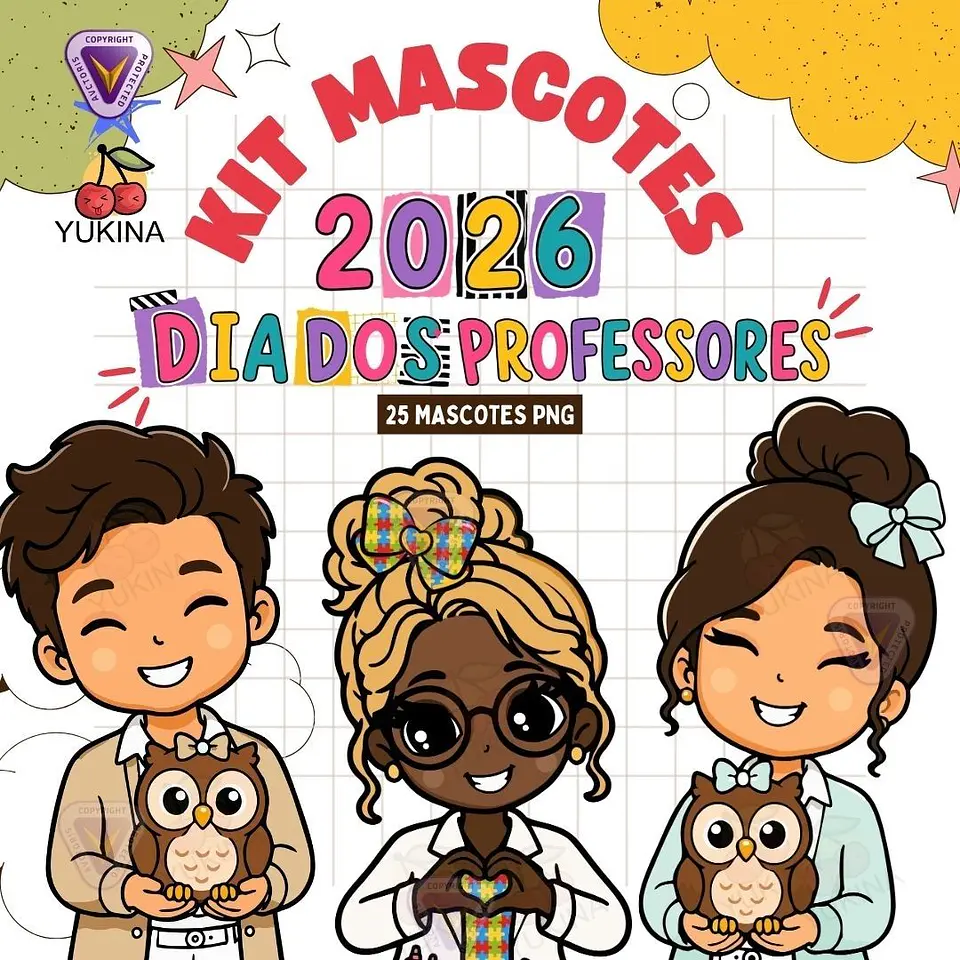 Mascotes - Dia dos Professores 2026 1