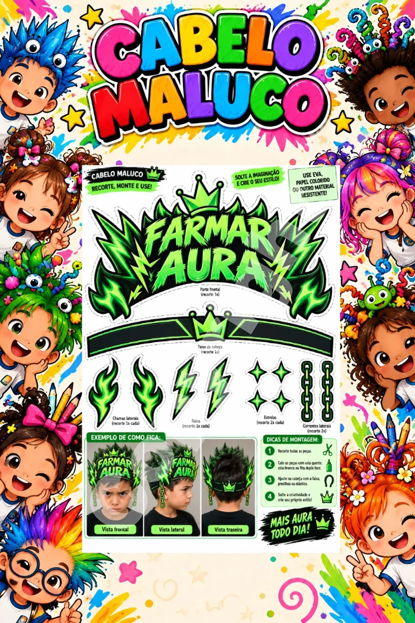Kit Cabelo Maluco - Arquivo de Corte 8
