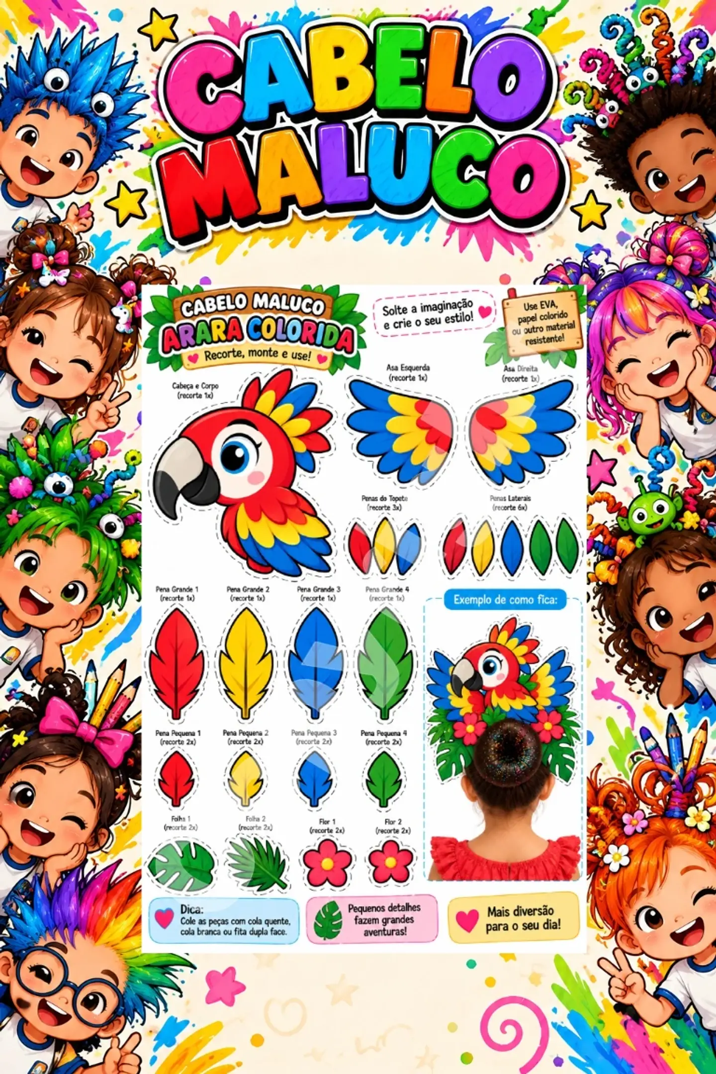 Kit Cabelo Maluco - Arquivo de Corte 9