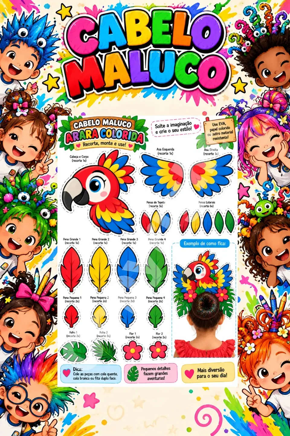Kit Cabelo Maluco - Arquivo de Corte 9