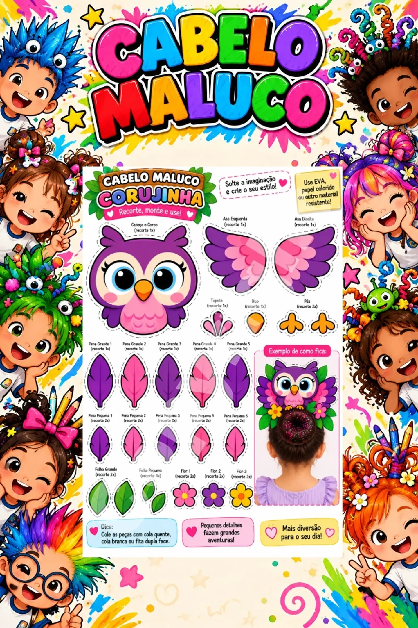 Kit Cabelo Maluco - Arquivo de Corte 10
