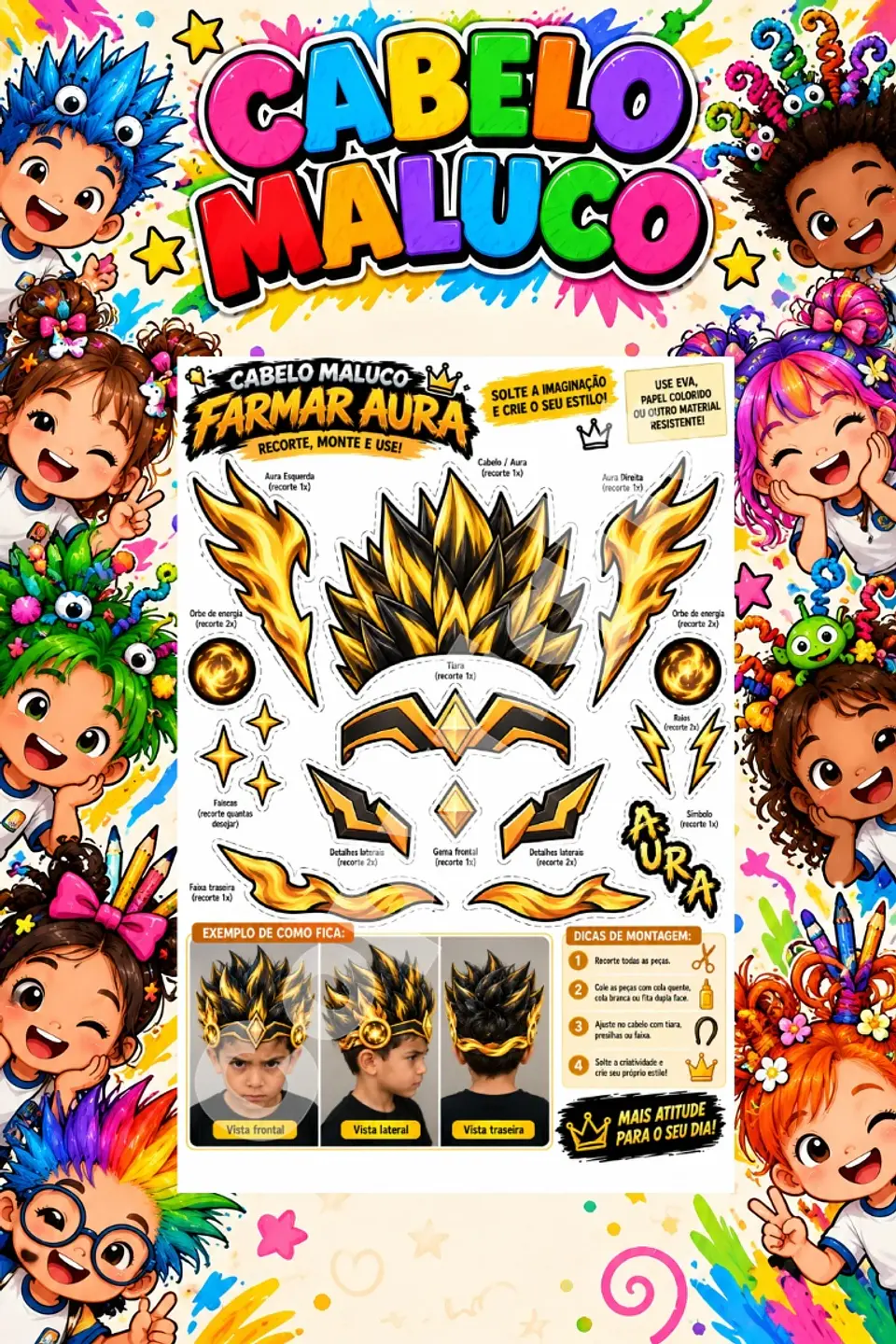 Kit Cabelo Maluco - Arquivo de Corte 11