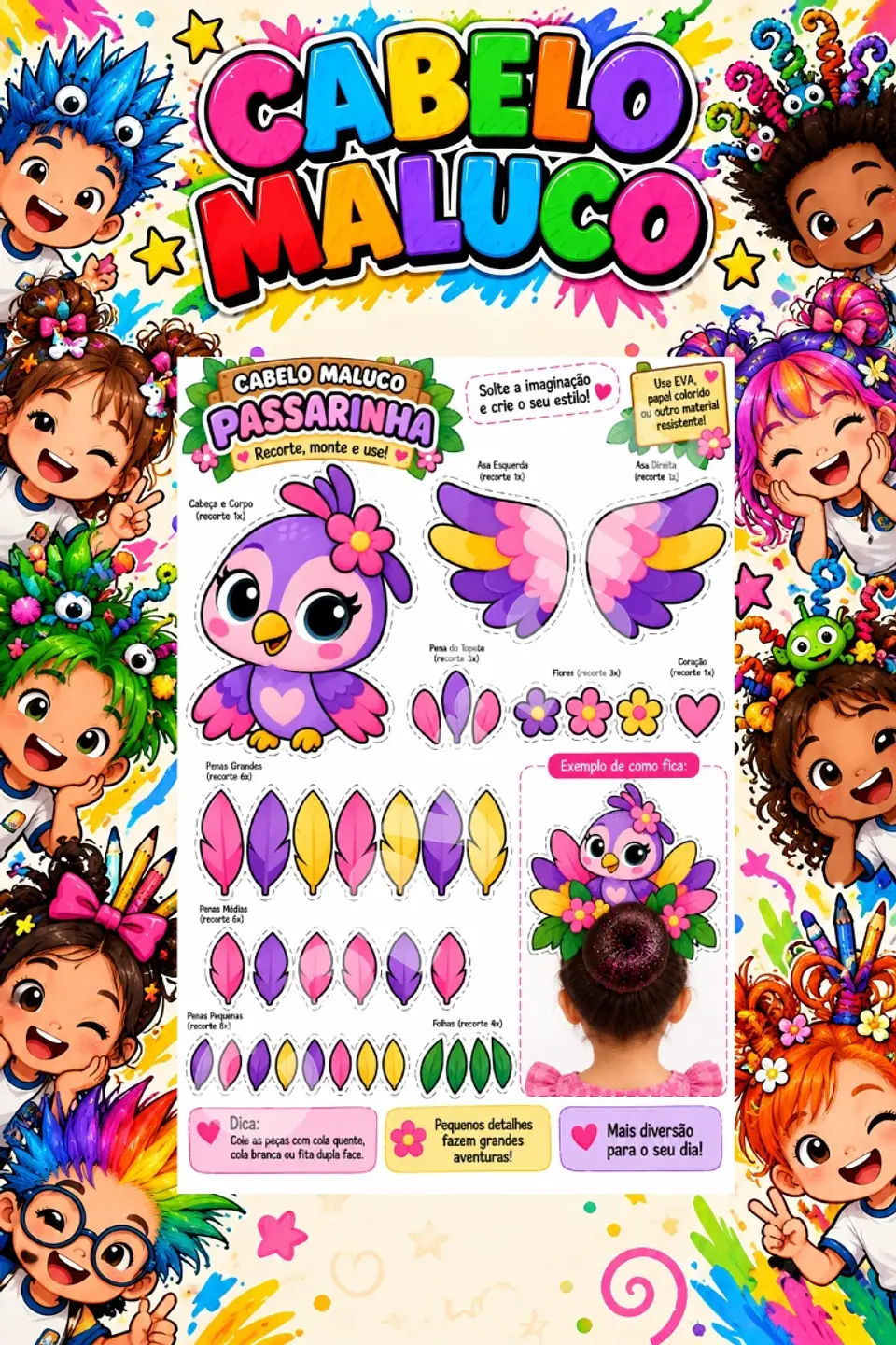 Kit Cabelo Maluco - Arquivo de Corte 13