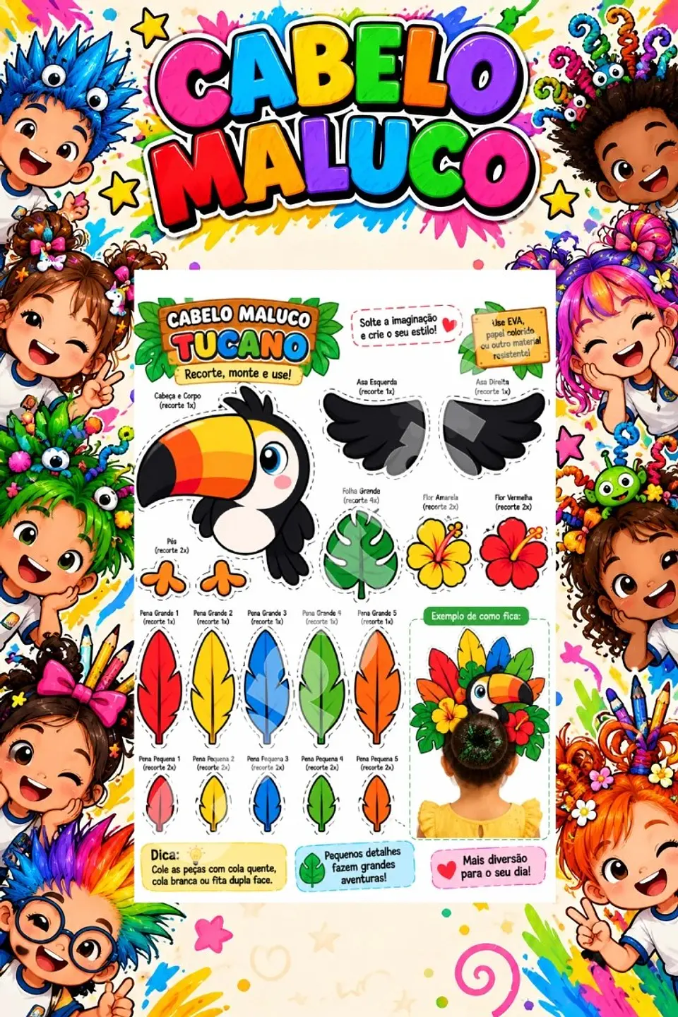 Kit Cabelo Maluco - Arquivo de Corte 14