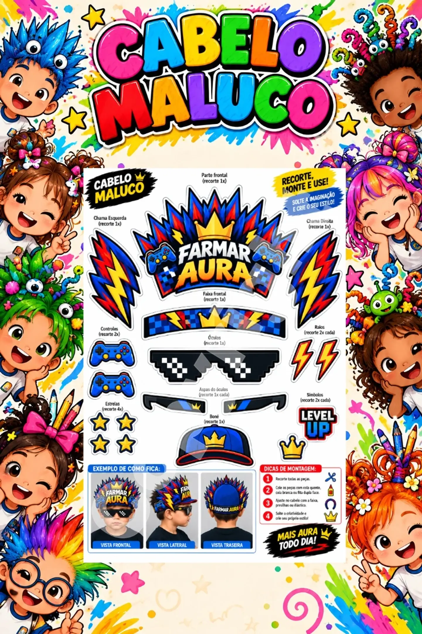 Kit Cabelo Maluco - Arquivo de Corte 17