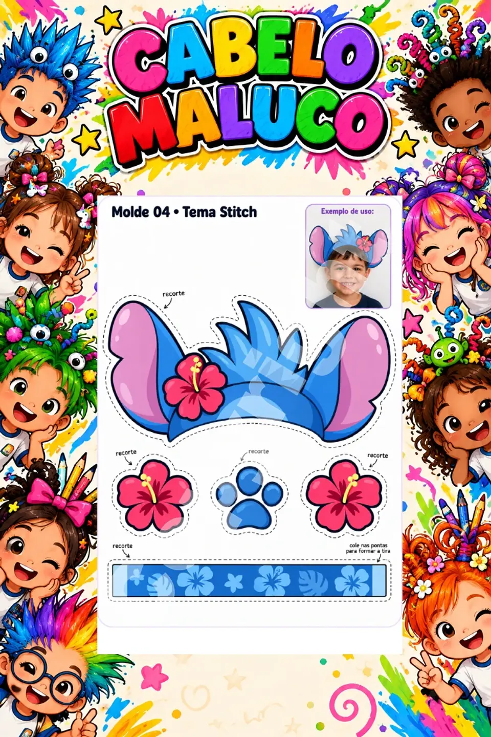 Kit Cabelo Maluco - Arquivo de Corte 21
