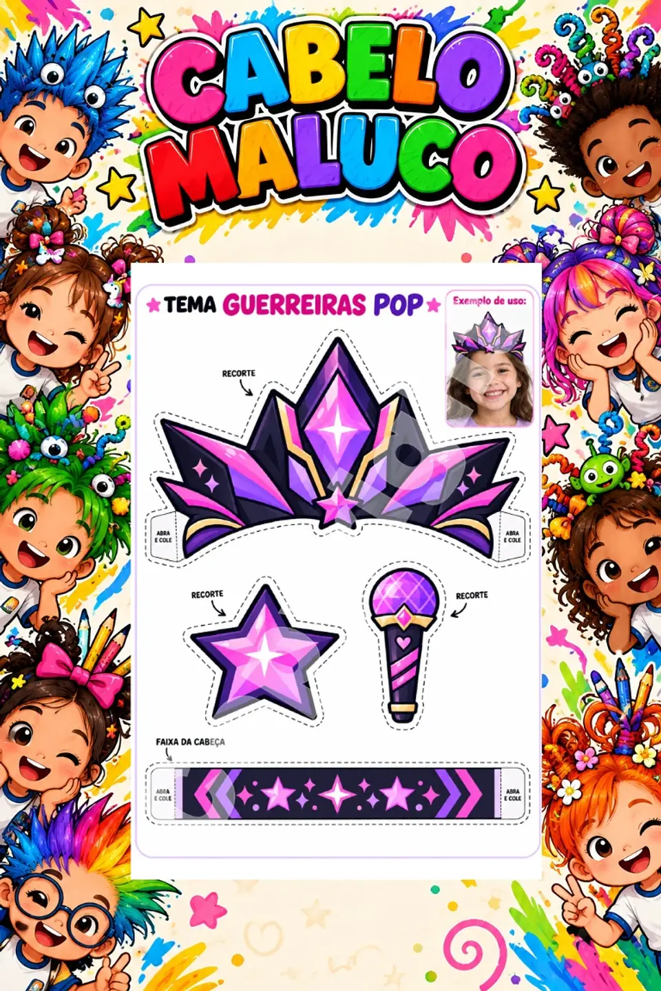 Kit Cabelo Maluco - Arquivo de Corte 23