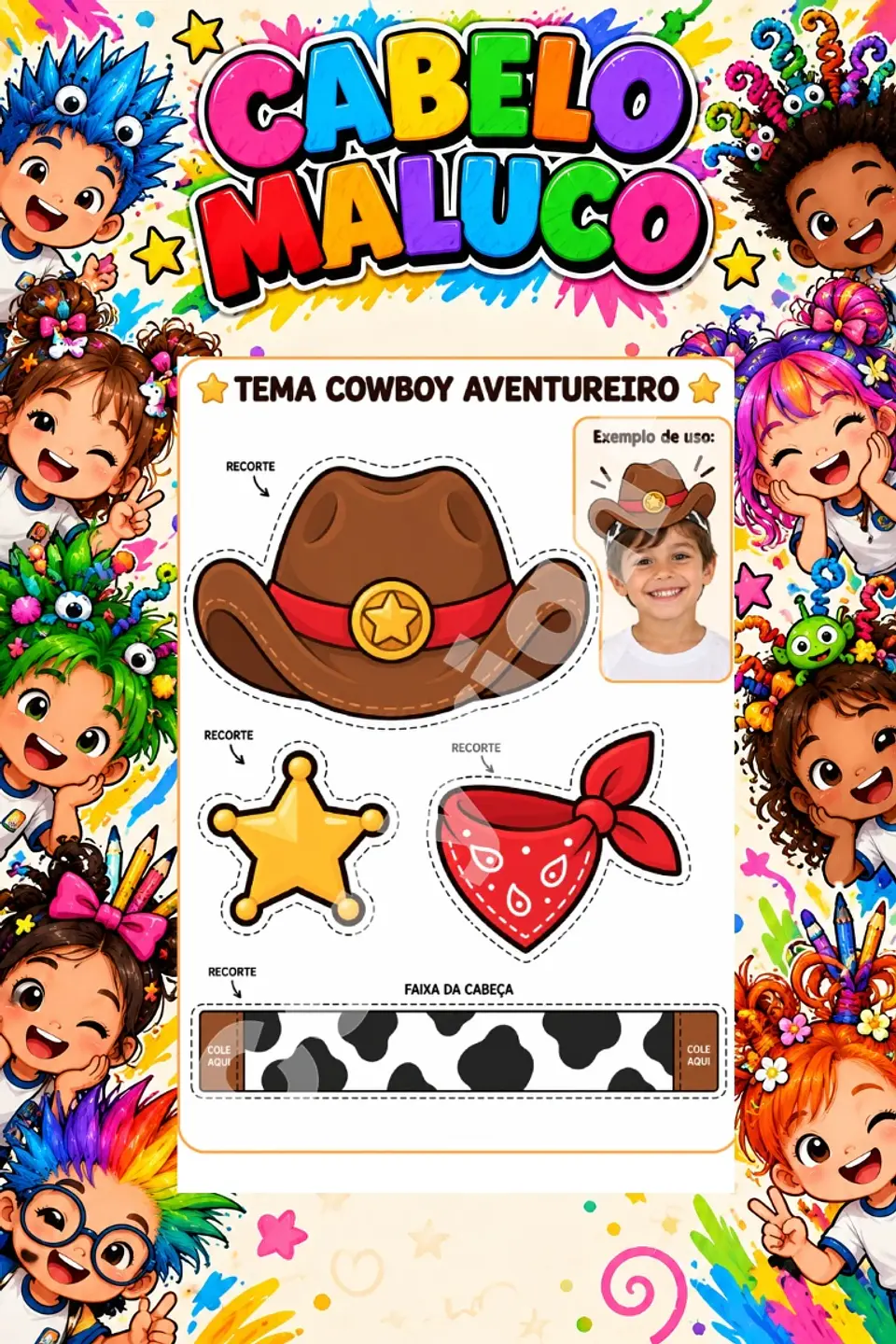 Kit Cabelo Maluco - Arquivo de Corte 25