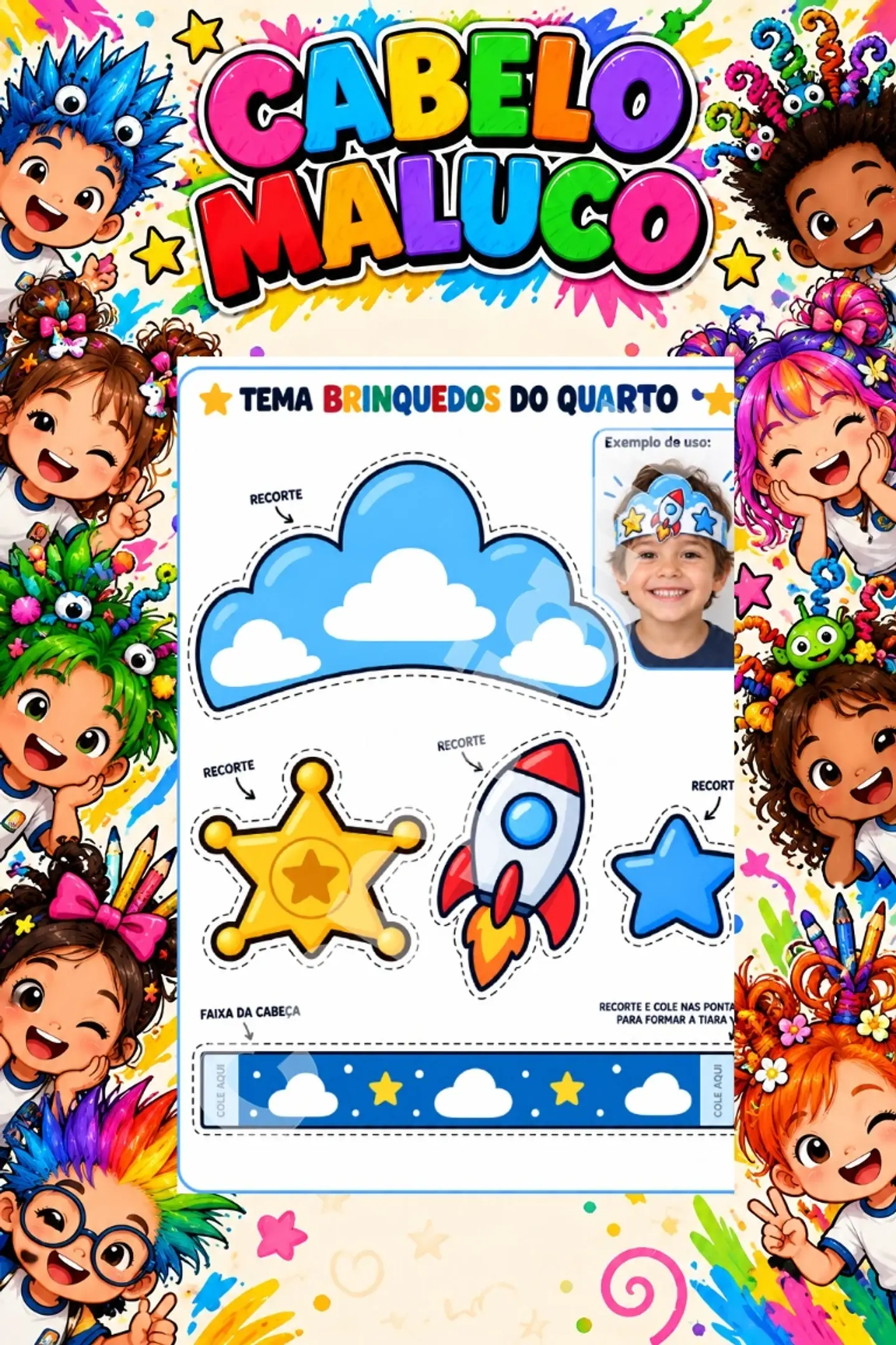 Kit Cabelo Maluco - Arquivo de Corte 28