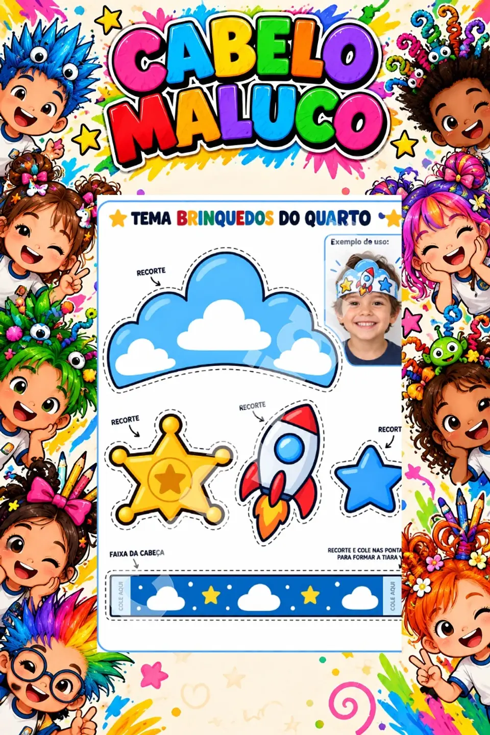 Kit Cabelo Maluco - Arquivo de Corte 28