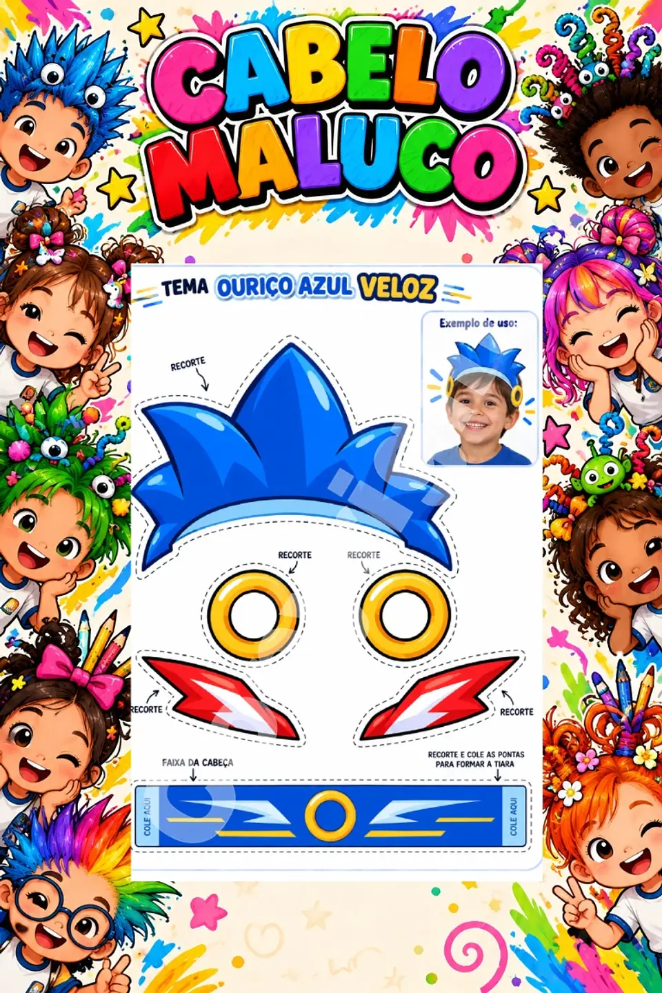 Kit Cabelo Maluco - Arquivo de Corte 30