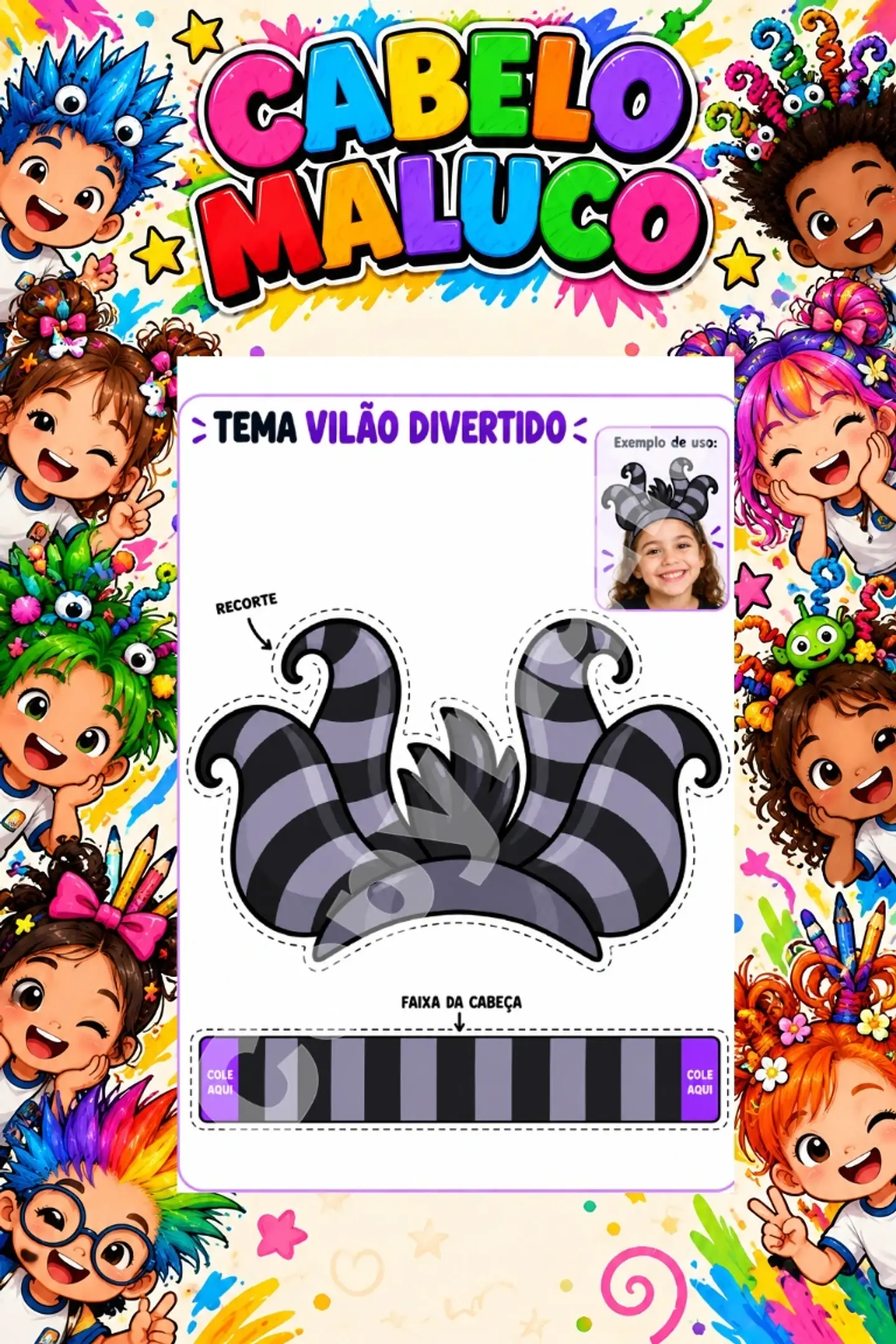 Kit Cabelo Maluco - Arquivo de Corte 32