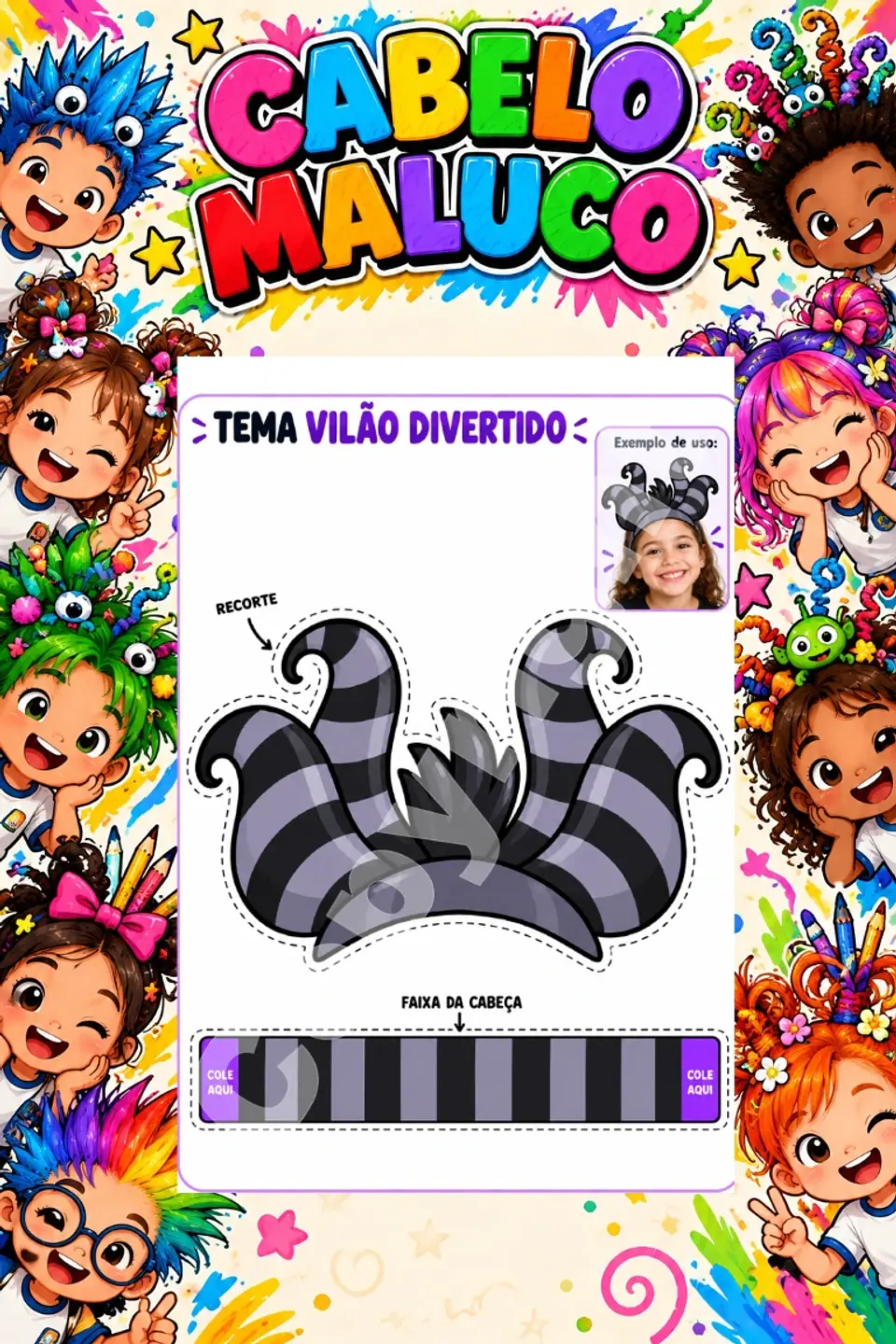 Kit Cabelo Maluco - Arquivo de Corte 32