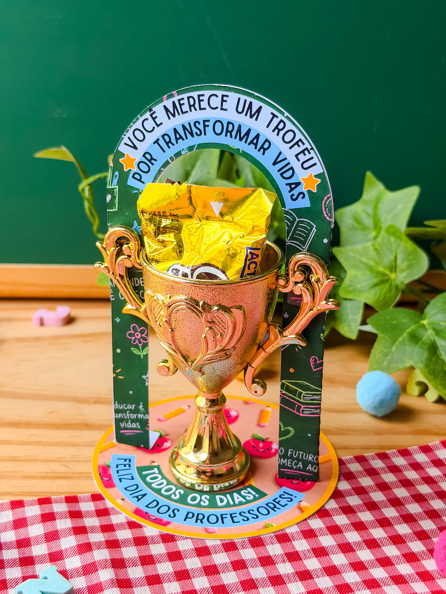 Expositor Mini Troféu - Dia dos Professores 4