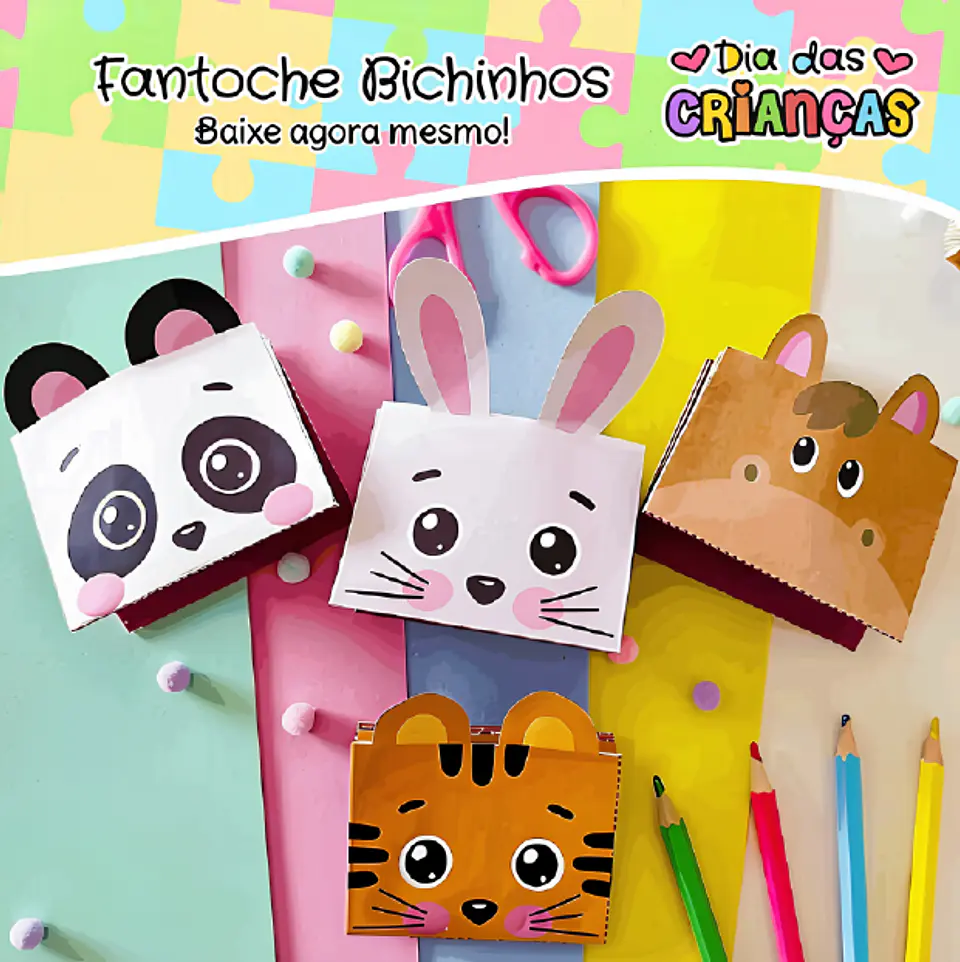 Fantoches Bichinhos - Dia das Crianças 1