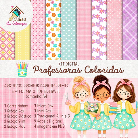 Coleção Professoras Coloridas - Sublimação