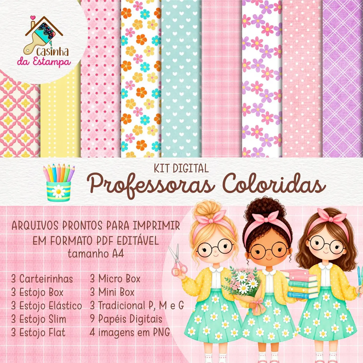Coleção Professoras Coloridas - Sublimação 1