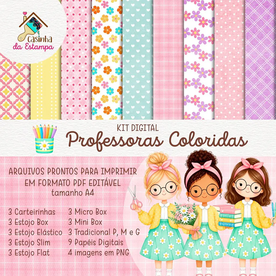 Coleção Professoras Coloridas - Sublimação 1