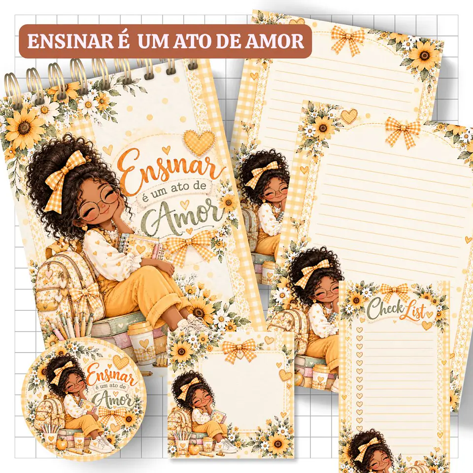 Kit Ensinar é Um Ato de Amor - Amarelo 1
