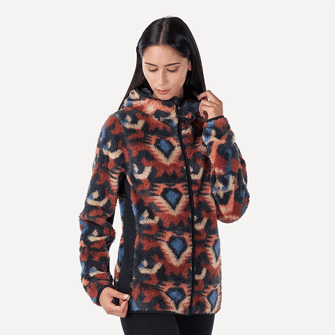 Chaqueta Mujer Calur-Oso Print Terracota Haka Honu