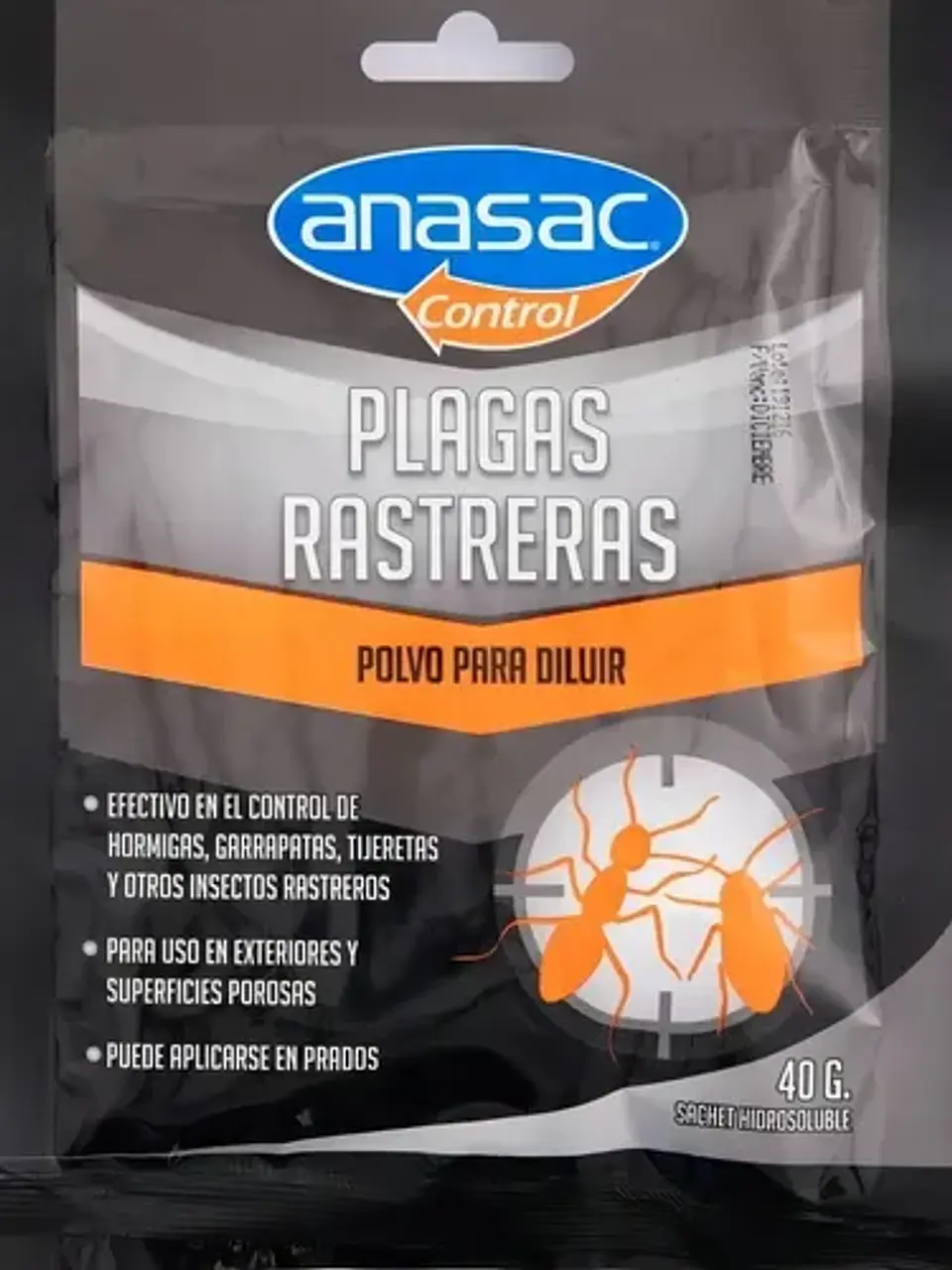 Anasac Insecticida Plagas Rastreras 40g Para Garrapatas Pulgas Hormigas 2