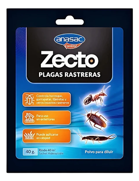 Anasac Insecticida Plagas Rastreras 40g Para Garrapatas Pulgas Hormigas