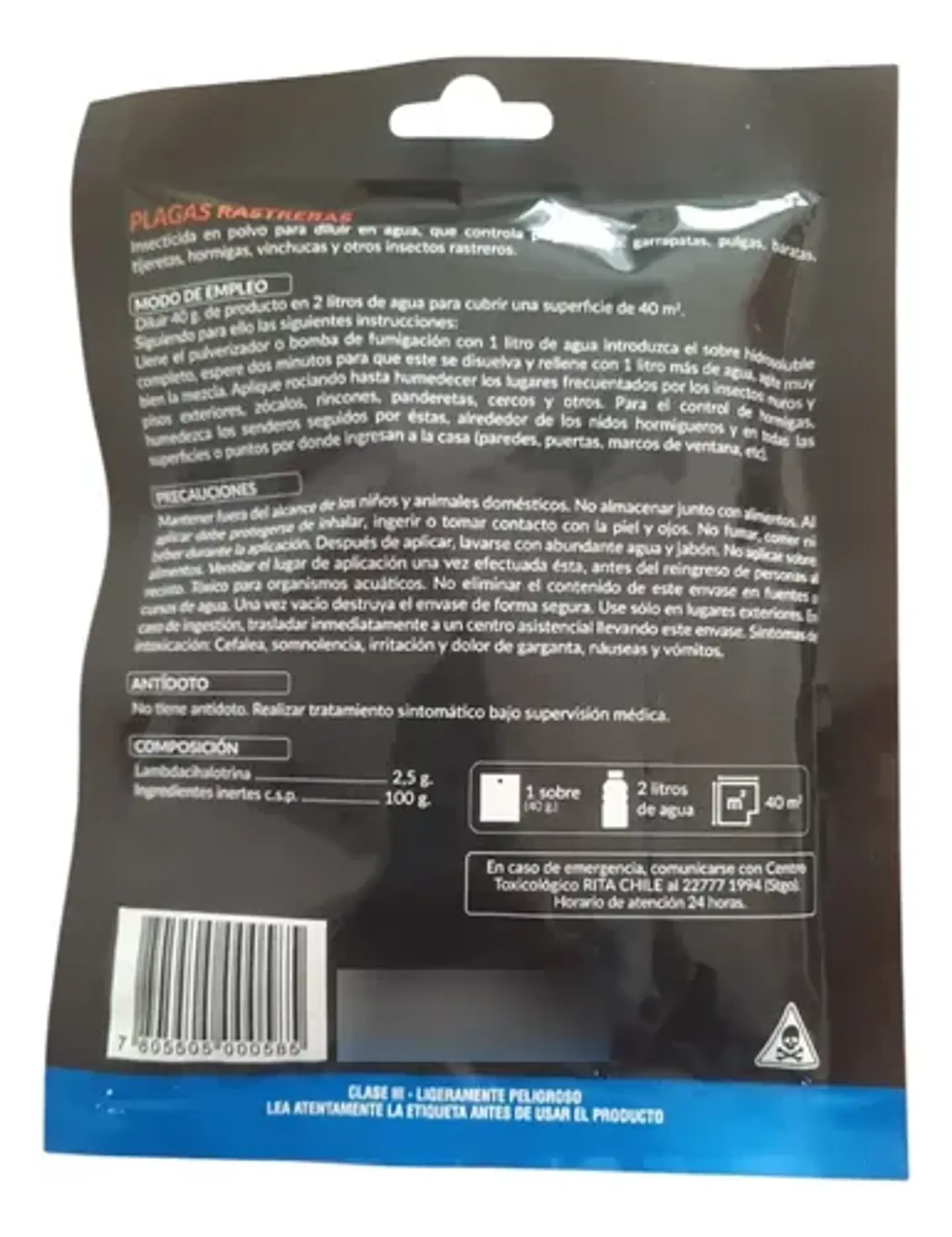 Anasac Insecticida Plagas Rastreras 40g Para Garrapatas Pulgas Hormigas 3