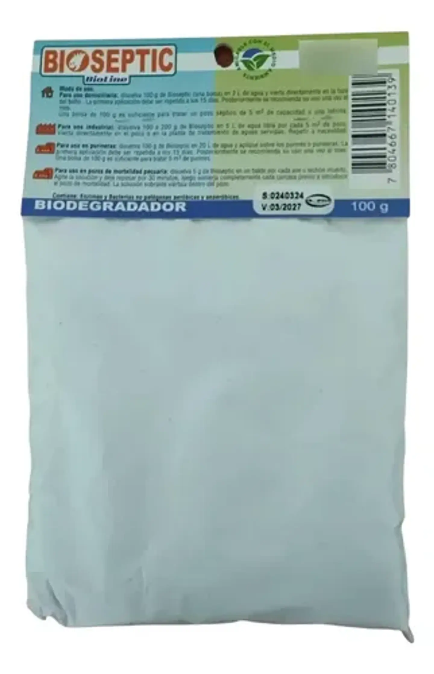 Bioenzimas Cañerias,desagües Y Pozos Sépticos,bioseptic,100g 2